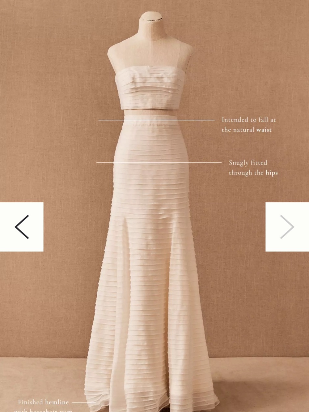 Anthropologie Cream Ivory Layered Maxi Skirt